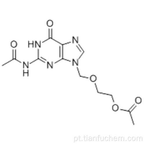 Acetamida, N- [9 - [[2- (acetiloxi) etoxi] metil] -6,9- di-hidro-6-oxo-1H-purin-2-il] - CAS 75128-73-3